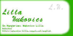 lilla wukovics business card